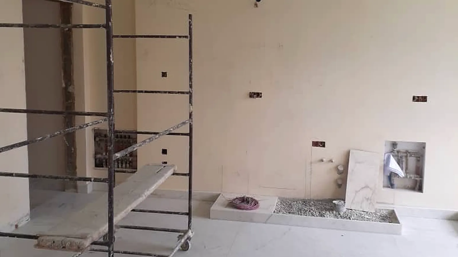 Kitchen during construction